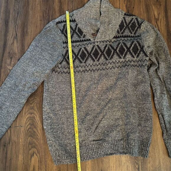 Haggar Men's Large Gray Argyle Pullover Sweater Long Sleeve Casual - Picture 6 of 7